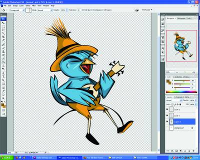 sing a song for somebird  - photoshop cs3 