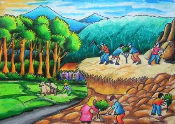 lomba Lukis - Karya yang masuk dalam kata gori oleh dewan juri